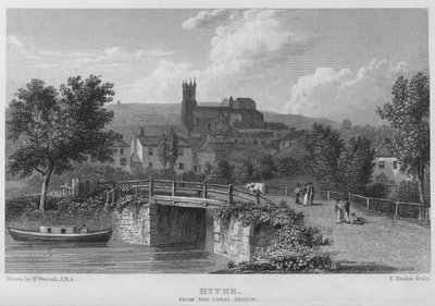 Hythe, da Ponte do Canal (gravura) de William (after) Westall