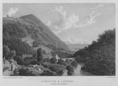 Lymouth e Linton, North Devonshire (gravura) de William (after) Westall