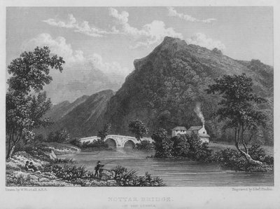 Ponte Nottar, no Lynher (gravura) de William (after) Westall