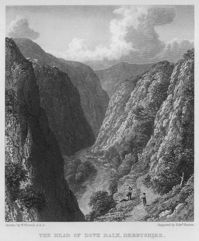 The Head of Dove Dale, Derbyshire (gravura) de William (after) Westall