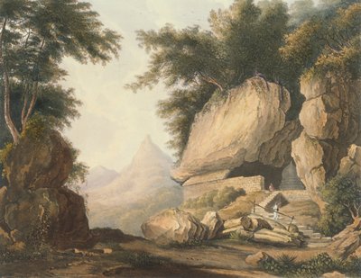 O Hermitage em Kurrungalle no Ceilão, a partir de um desenho do Capitão Charles Auber, do Quartel do Departamento do Mestre Geral, gravado por R.G. Reeve (fl.1811-37) pub. por Smith, Elder and Company (litho) de William (after) Westall