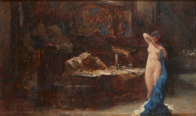 No Conselho (óleo a bordo) de William A. Breakspeare