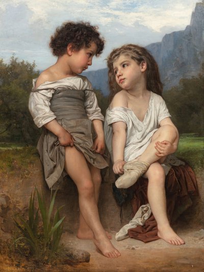 Na beira do riacho de William Adolphe Bouguereau