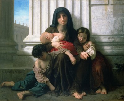 Caridade ou Família Indigente ", 1865 de William Adolphe Bouguereau