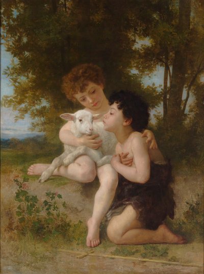 Crianças com o Cordeiro de William Adolphe Bouguereau