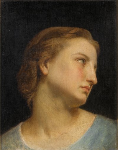 Estudo de uma cabeça de mulher (óleo sobre tela) de William Adolphe Bouguereau