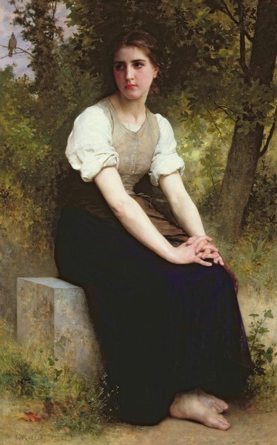 A Canção do Rouxinol, c.1895 (óleo sobre tela) de William Adolphe Bouguereau