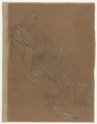 A Virgem e o Menino, segunda metade do século XIX. de William Adolphe Bouguereau