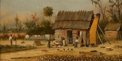 Lavar Dia, c.1890 (óleo no tabuleiro da academia) de William Aiken Walker