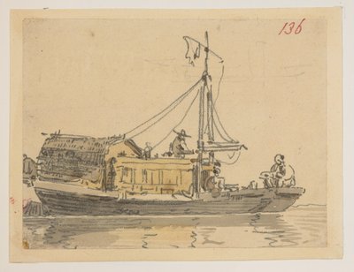 136. Uma sucata, de um Álbum de 372 desenhos de paisagens, litorais, trajes e cotidiano feitos durante a embaixada de Lord Macartney ao Imperador da China, entre 1792 e 1794 (lápis e aquarela sobre papel) de William Alexander