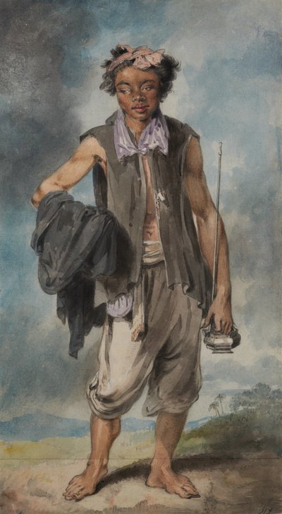 Um carregador de tubos, atendente no Mandarim de William Alexander