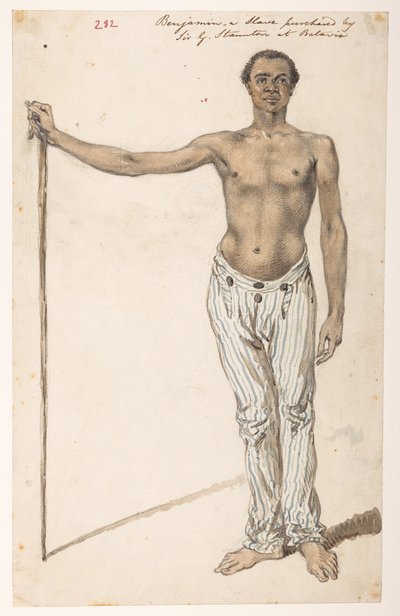 Benjamin - um escravo comprado por Sir G. Staunton em Batavia.