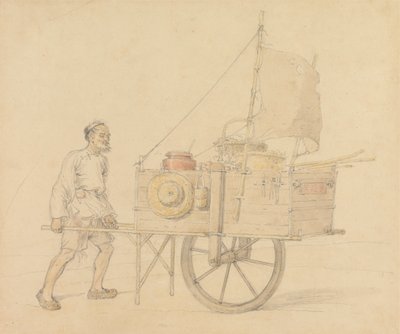Transportador Chinês com o seu Barrow de Conjunto de Velas de William Alexander