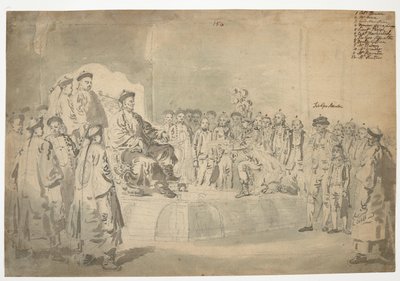 WD 961 Imperador recebendo a Embaixada; O primeiro encontro de Macartney com Qianlong, de um 
