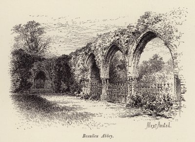 Abadia de Beaulieu (gravura) de William Alexander Ansted