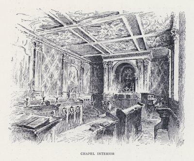 Capela Interior (gravura) de William Alexander Ansted