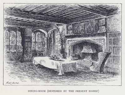 Sala de Jantar, restaurada pelo Bispo Presente (gravura) de William Alexander Ansted