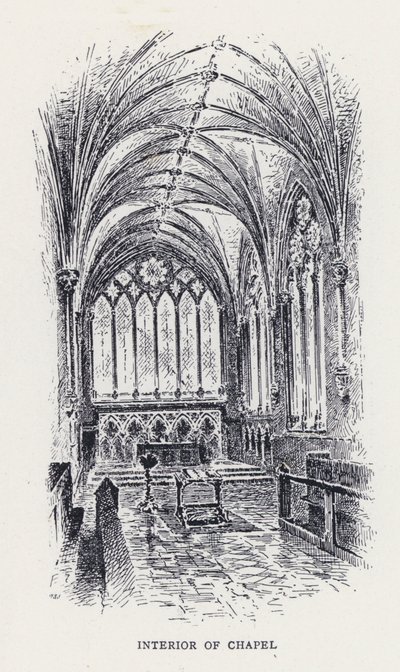 Interior da Capela (gravura) de William Alexander Ansted