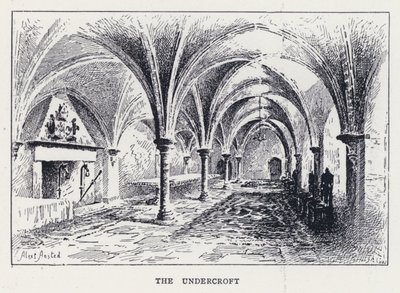 O Undercroft (gravura) de William Alexander Ansted