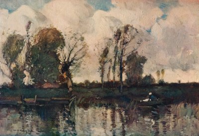 "The Banks of the Loir", c1900 de William Alfred Gibson