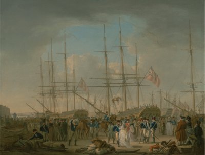 Hussardos a embarcar no Deptford de William Anderson