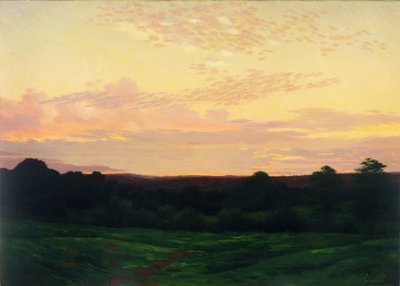Noite, Somerset Valley, Pensilvânia, c.1898 (óleo sobre tela) de William Anderson Coffin