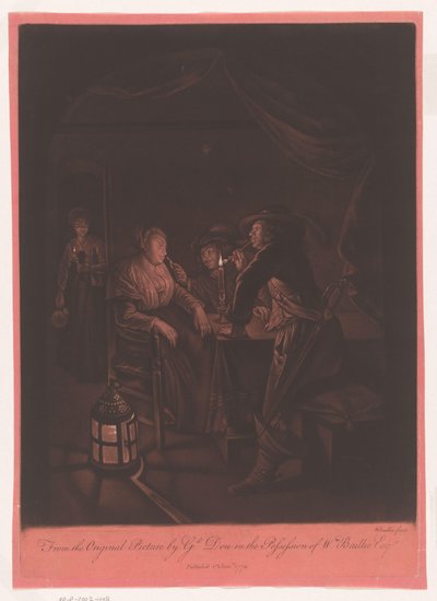 Companhia em uma taverna à luz de velas de William Baillie