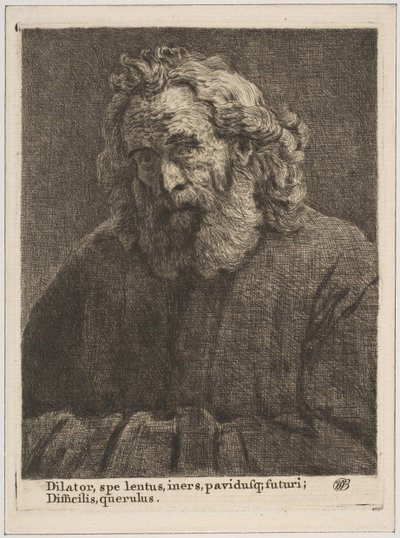 Velho com uma barba longa, 1761. de William Baillie