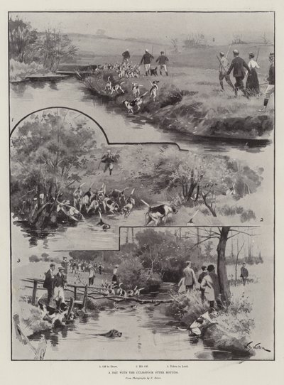 Um dia com os cães da raça Otter de William Barnes Wollen