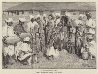 Uma festa de dança Manipur de William Barnes Wollen