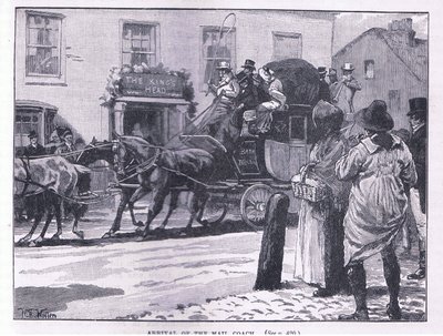 Chegada do treinador de correspondência de William Barnes Wollen
