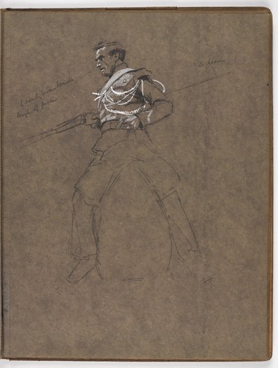 Estudo para a pintura a óleo de William Barns Wollen, A bandeira: Albuhera, 16 de maio de 1811 de William Barnes Wollen