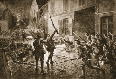 Os Coldstream Guards em Landrecies, agosto de 1914 de William Barnes Wollen