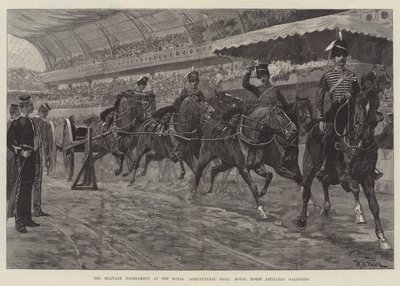 O Torneio Militar no Royal Agricultural Hall, o Royal Horse Artillery galopando de William Barnes Wollen