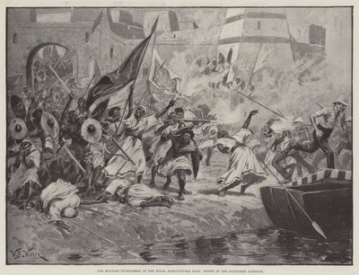 O Torneio Militar no Royal Agricultural Hall, Sortie da Guarnição Soudanese de William Barnes Wollen