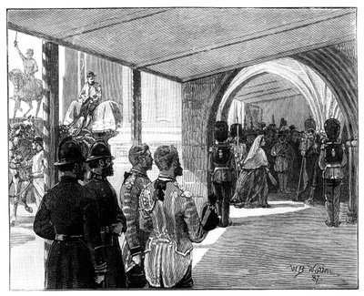 A Abertura do Parlamento, Westminster, Londres, 1866. de William Barnes Wollen