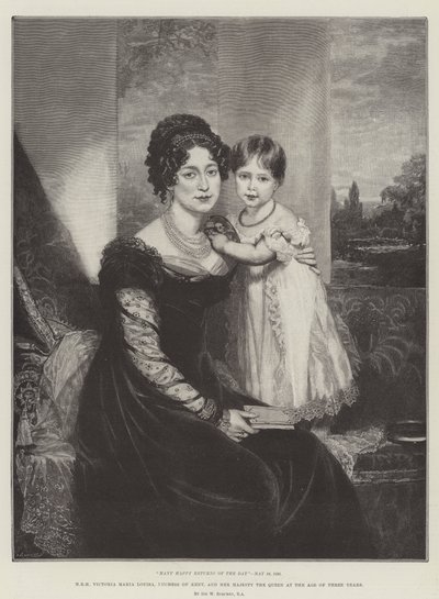 SAR Maria Maria Luisa, Duquesa de Kent e Sua Majestade a Rainha aos Três Anos de William Beechey