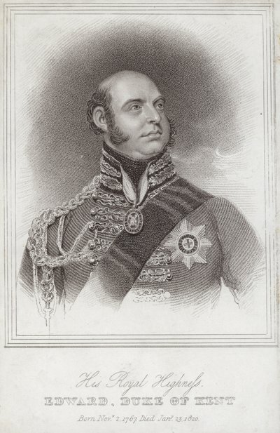 Retrato do príncipe Edward; Duque de Kent e Strathearn de William Beechey