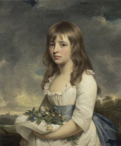 Retrato de uma menina, c.1790 (óleo sobre tela) de William Beechey