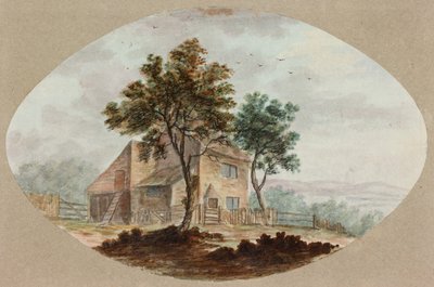 Casa Rural (lápis e aquarela sobre papel) de William Beilby