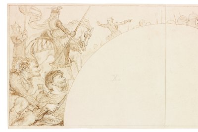 Esboço para Mural no Wallington Hall (bodycolour) de William Bell Scott
