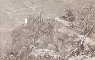 Atacando o Castelo (caneta e tinta com a cor do corpo) de William Bell Scott