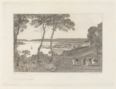 Plymouth Dock do Monte Edgecumbe de William Bernard Cooke