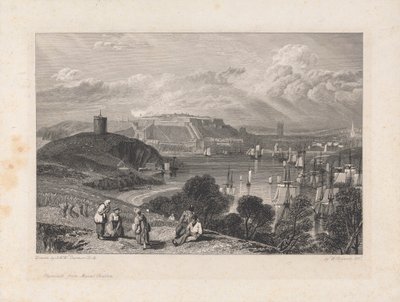 Plymouth, com o Monte Morcego de William Bernard Cooke