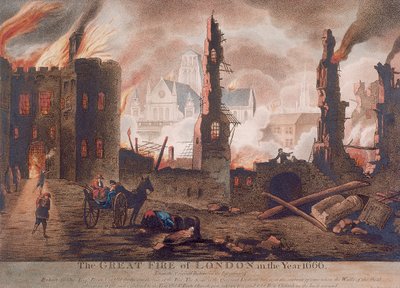Ludgate, Grande Fogo de Londres, Londres, 1792 de William Birch