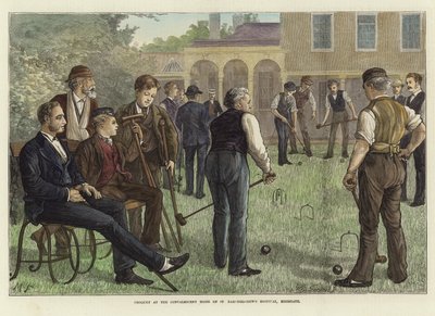 Croquet na casa de convalescença do Hospital São Bartolomeu, Highgate de William Biscombe Gardner
