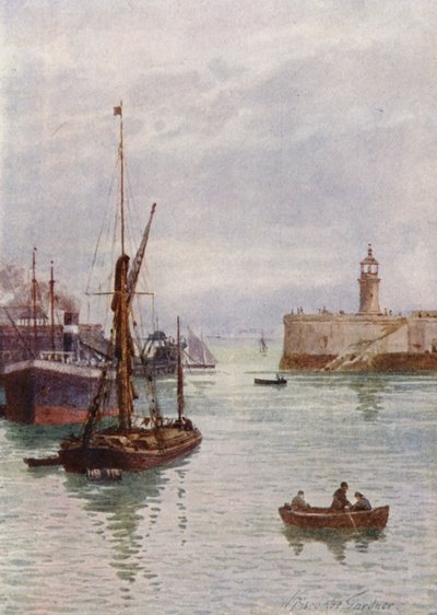 No porto de Ramsgate (litografia a cores) de William Biscombe Gardner