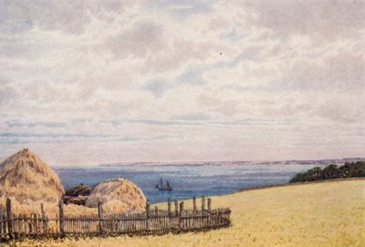Vista da baía de Pegwell a partir do lado de Ramsgate (litografia a cores) de William Biscombe Gardner