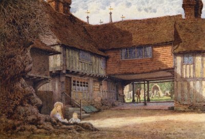 The Lych Gate, Penshurst (litografia a cores) de William Biscombe Gardner