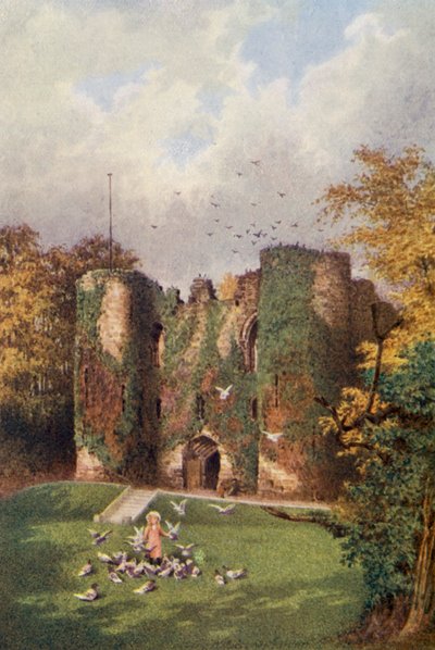 Castelo de Tonbridge (litografia a cores) de William Biscombe Gardner